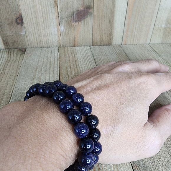 Blue Goldstone Crystal Bracelet - Picture 2 of 2